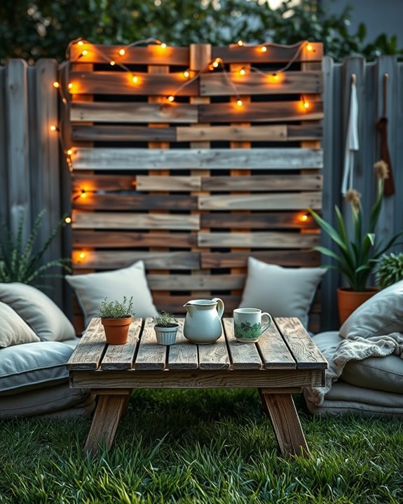 rustic diy pallet lights