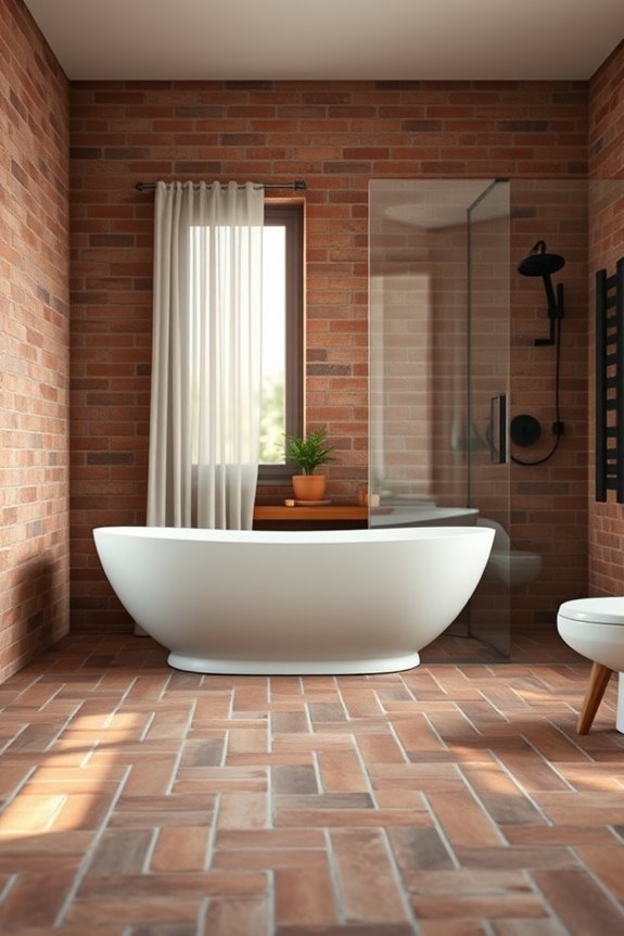 rustic durable bathroom flooring