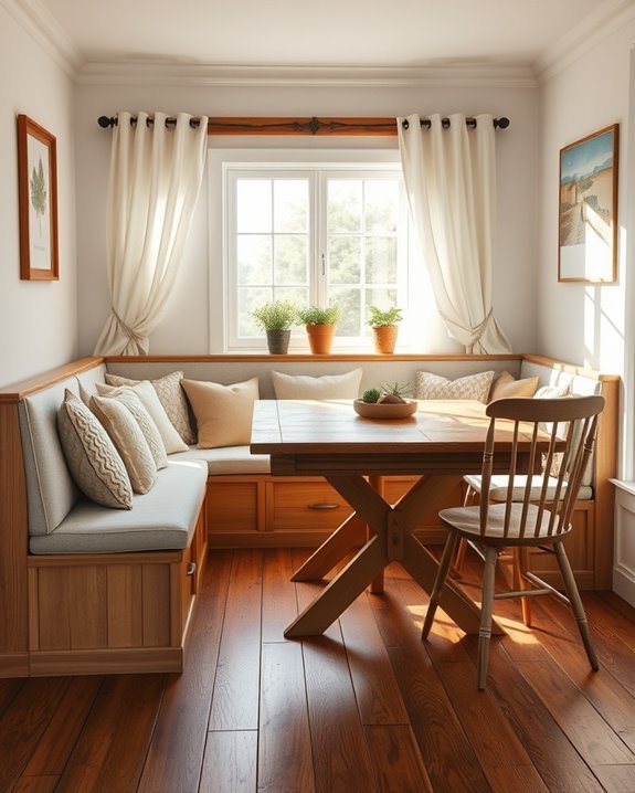 rustic farmhouse dining nook