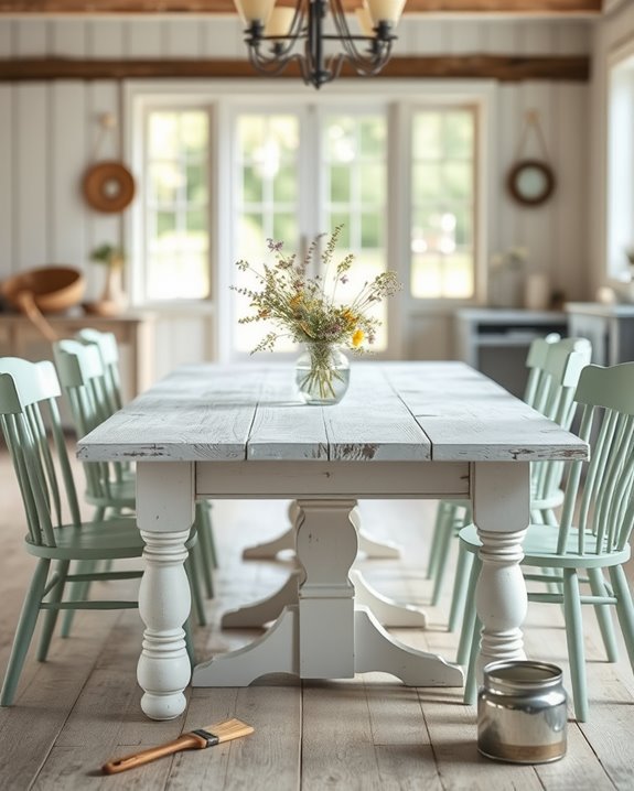 rustic farmhouse table makeover