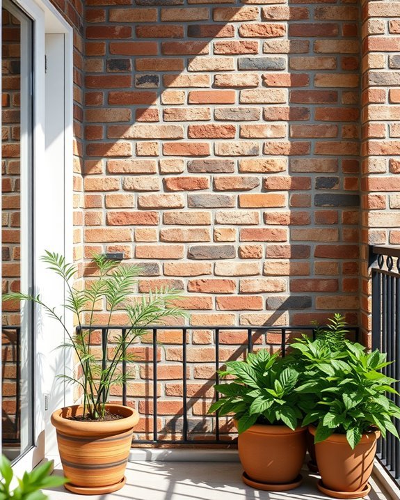 rustic faux brick charm