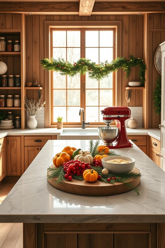 rustic festive kitchen decor