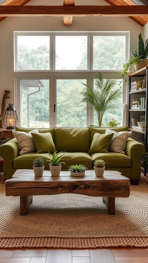 rustic green decor harmony