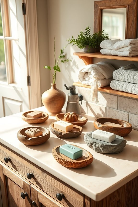 rustic handcrafted soap dishes