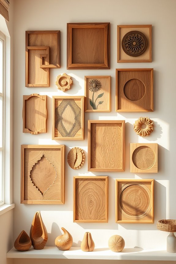 rustic handcrafted wooden sculptures