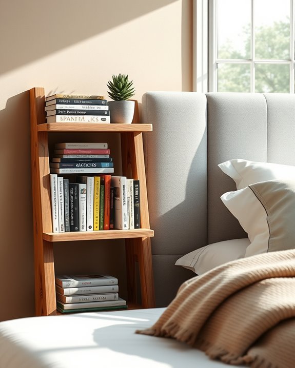 rustic ladder shelf decor