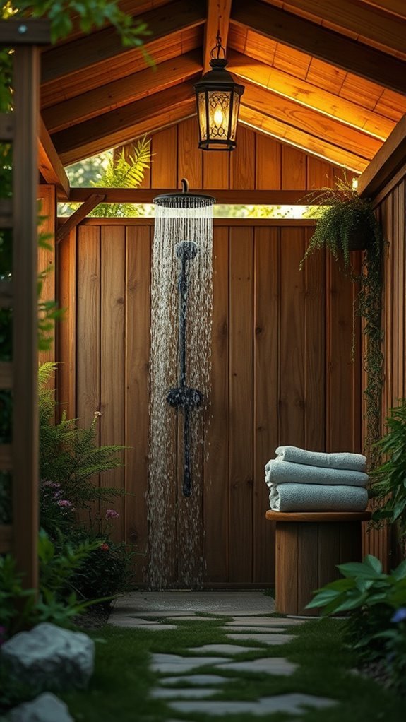 rustic lanterns enhance ambiance