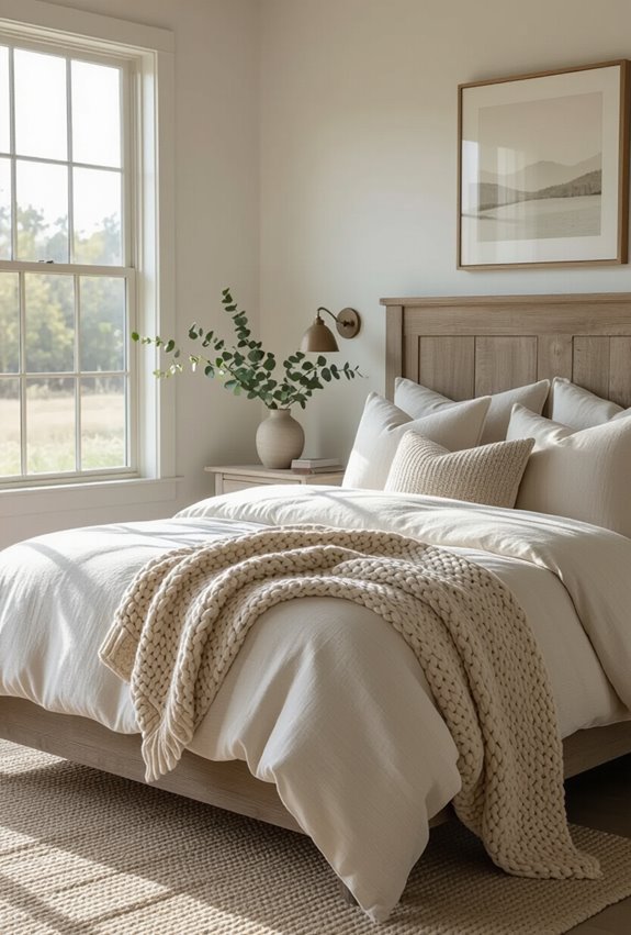 rustic layered neutral farmhouse retreat