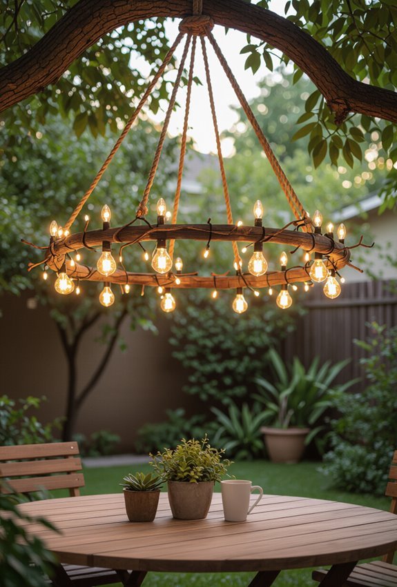 rustic mason jar chandelier