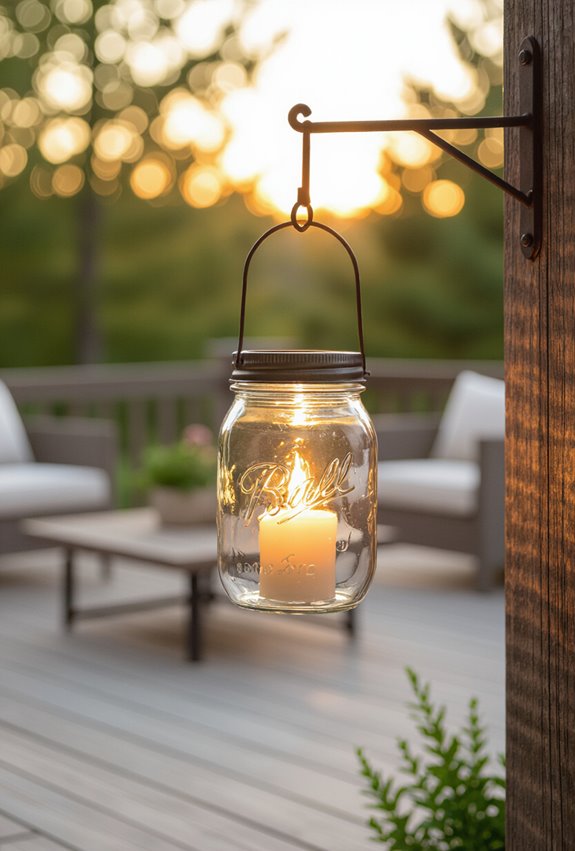 rustic mason jar lanterns