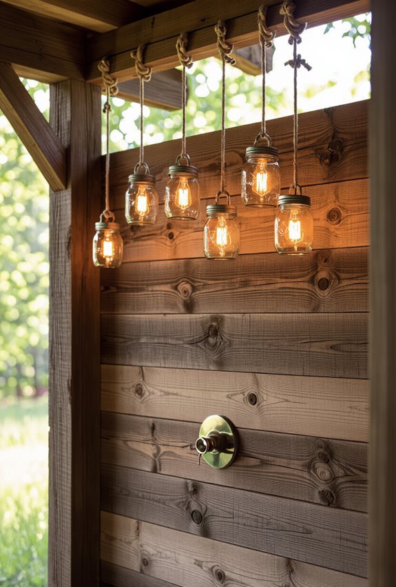 rustic mason jar lighting