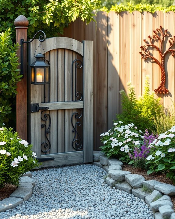 rustic metal backyard decor