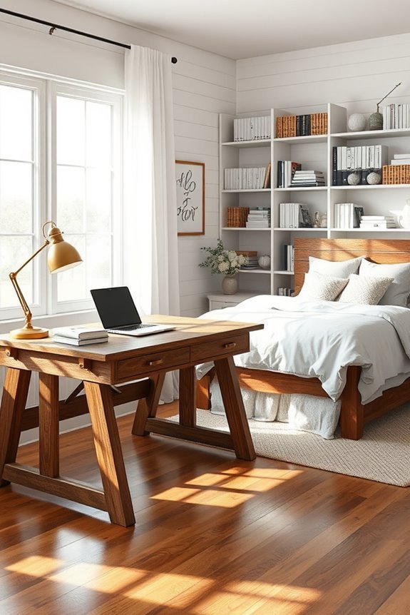 rustic modern workspace retreat