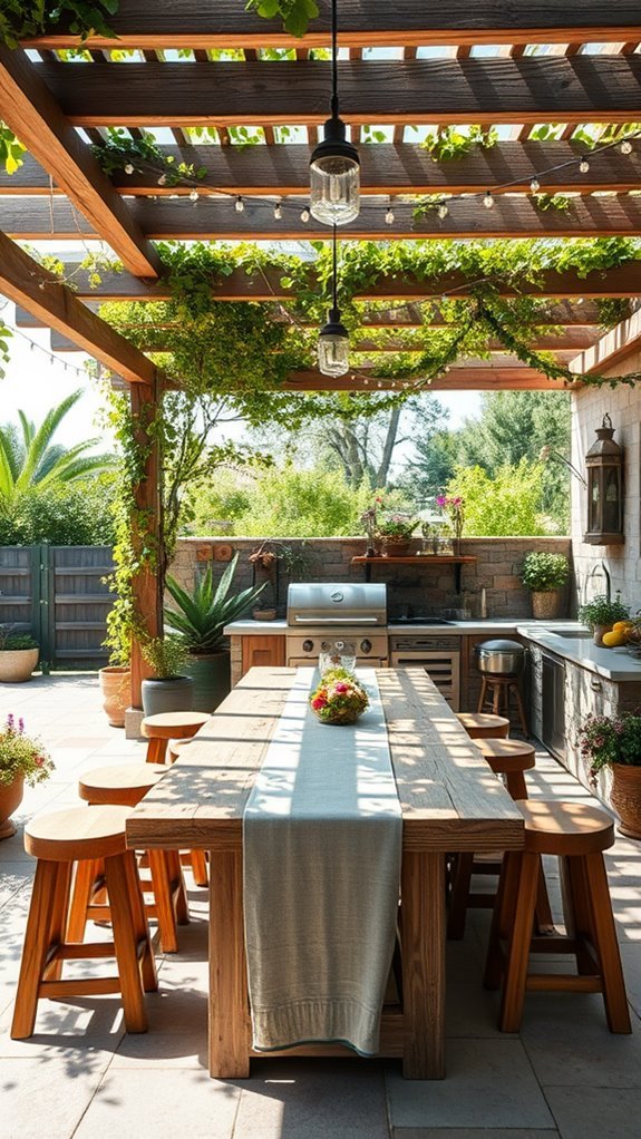 rustic outdoor dining retreat