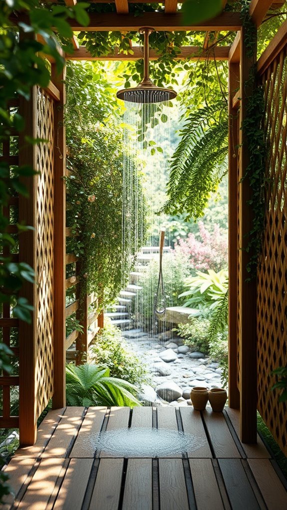 rustic outdoor shower elegance