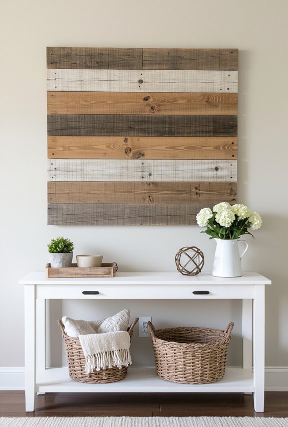rustic personalized pallet storage art