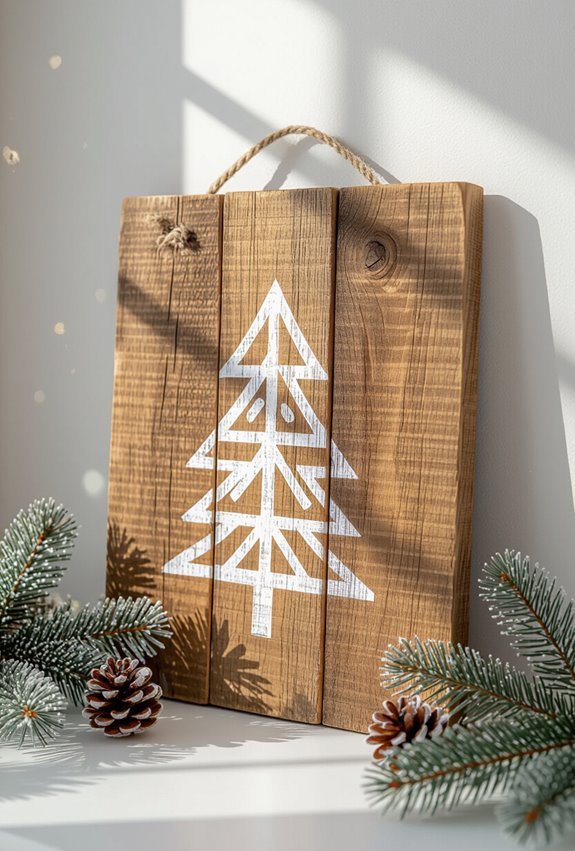 rustic reclaimed pallet christmas signs
