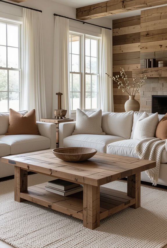 rustic reclaimed wood accents