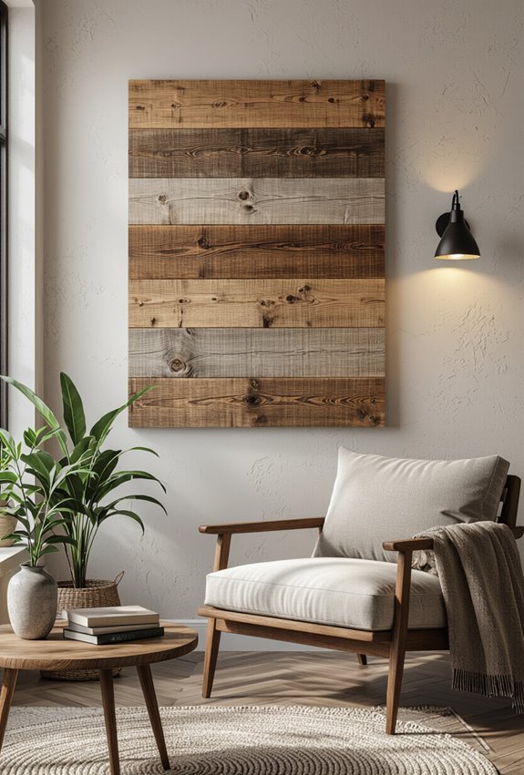 rustic reclaimed wood focal point
