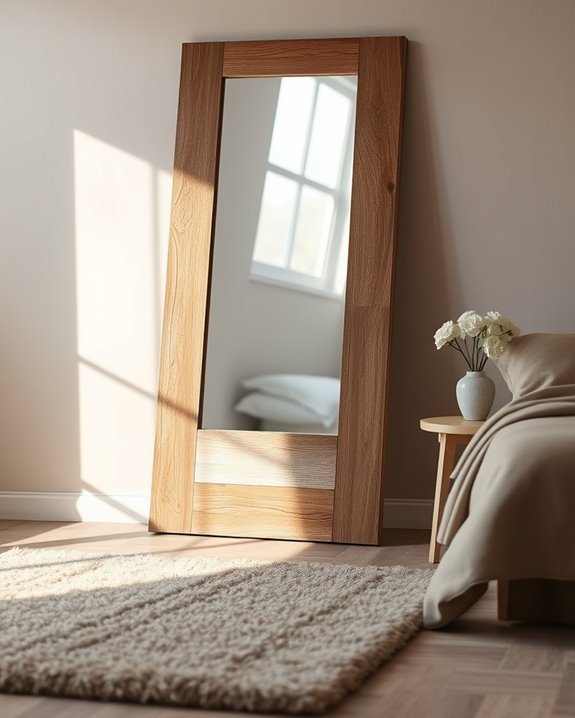 rustic reclaimed wood mirror