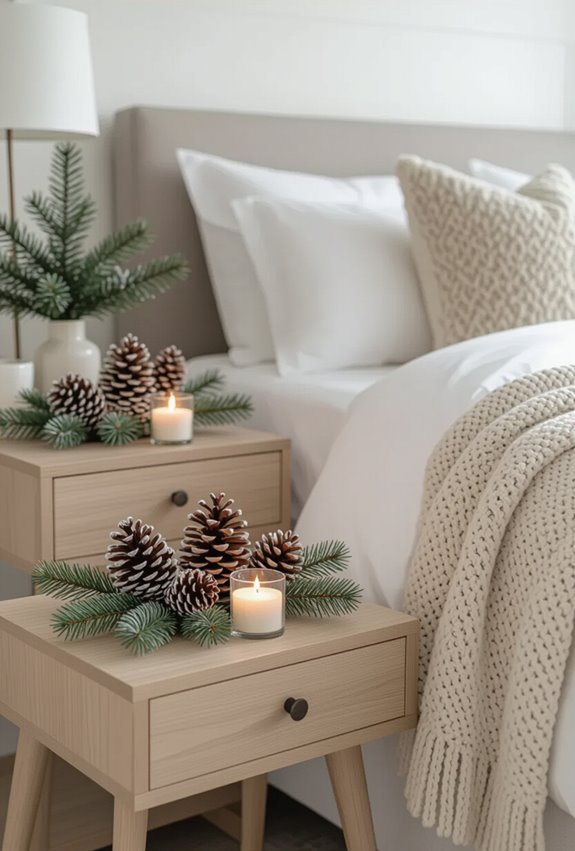 rustic scented hand painted pinecones