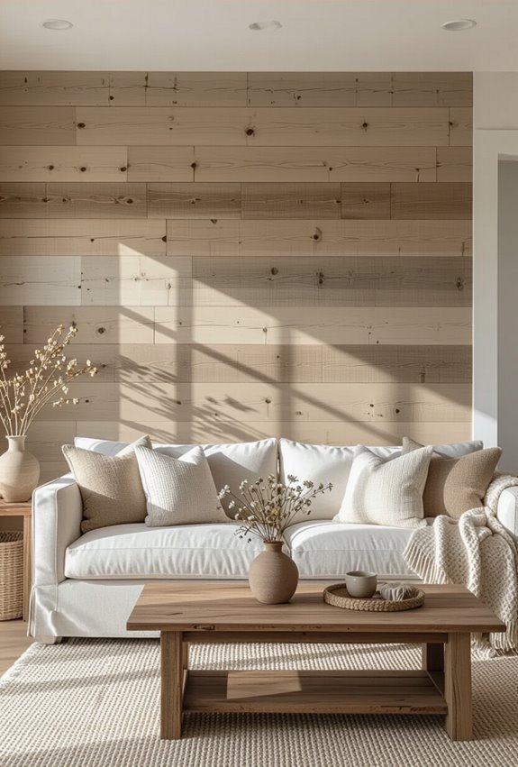 rustic shiplap for warmth