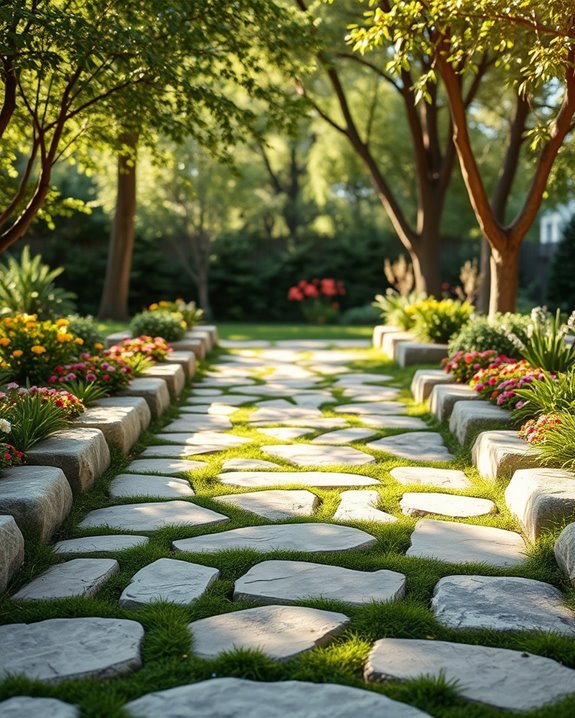 rustic stone pathway charm