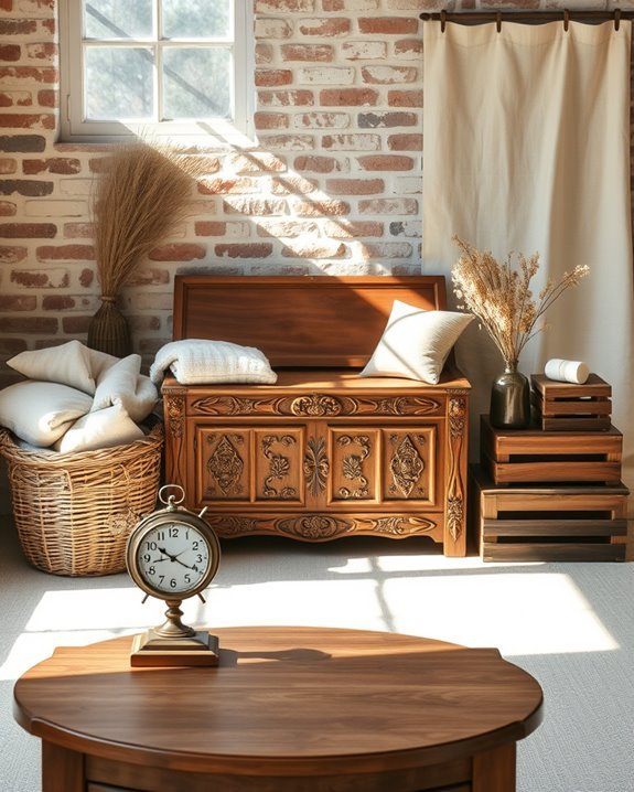rustic storage enhances character