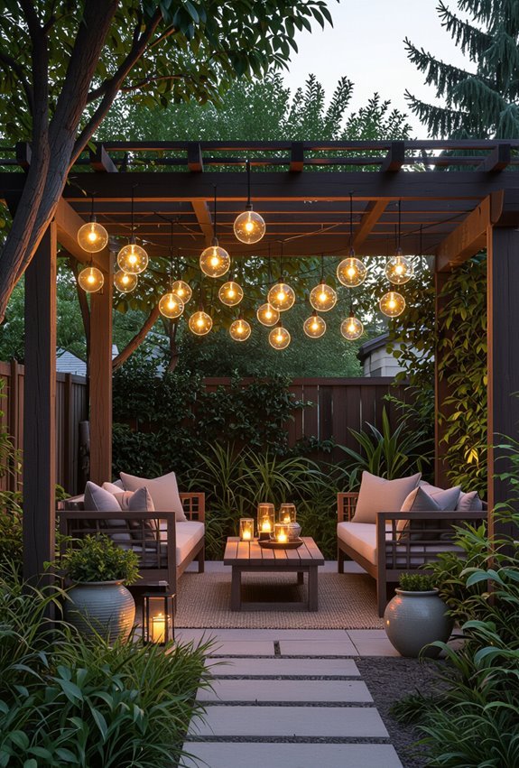 rustic string lights for gatherings