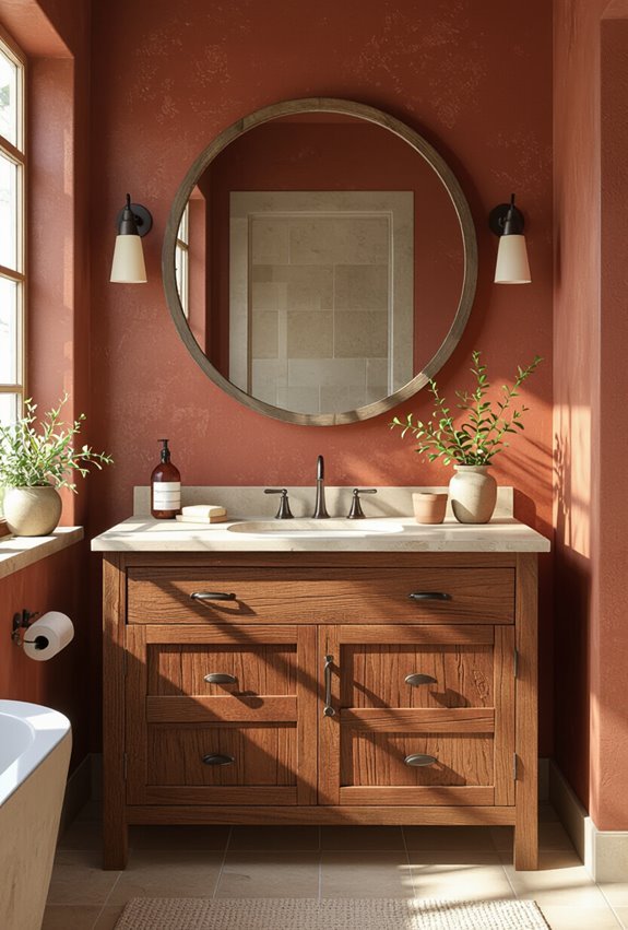 rustic terracotta warmth with copper
