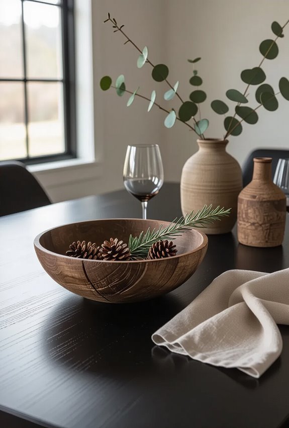 rustic warmth complements sleekness