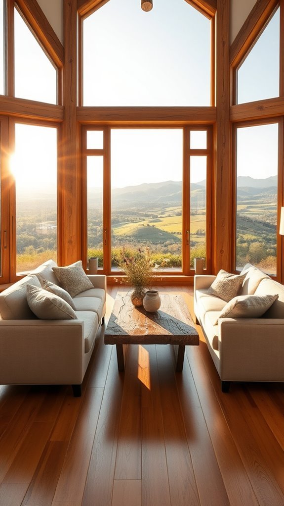 rustic warmth through wood