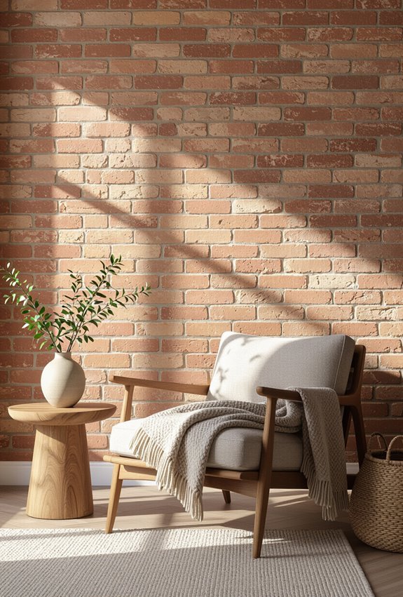 rustic weathered brick accent