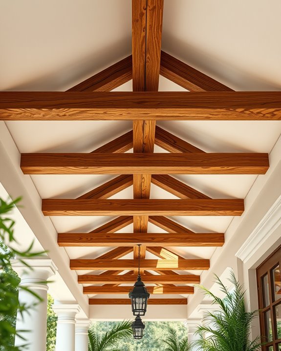 rustic wood beams charm