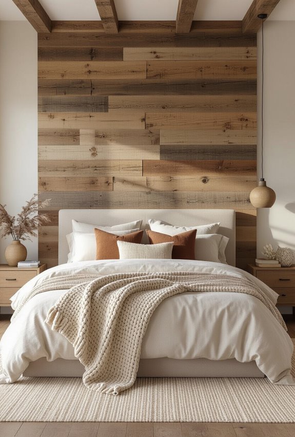 rustic wood cozy textiles