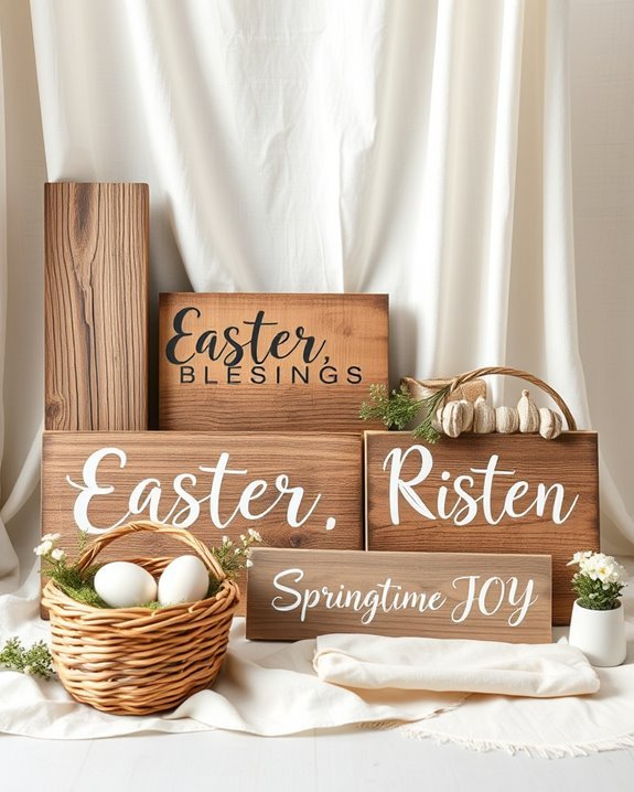 rustic wood easter decor