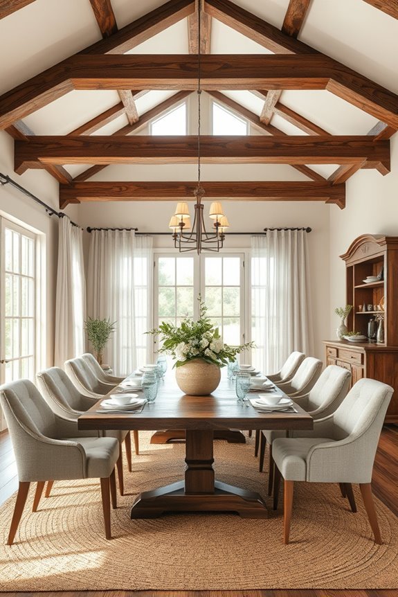 rustic wooden beams charm