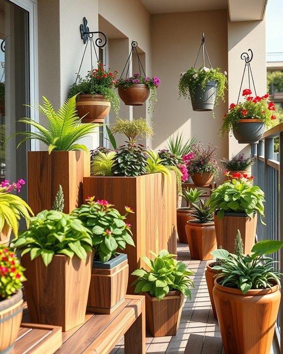 rustic wooden planter aesthetics