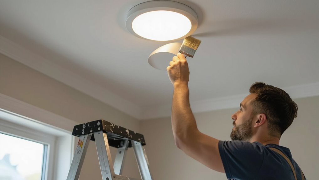 safe ceiling light painting