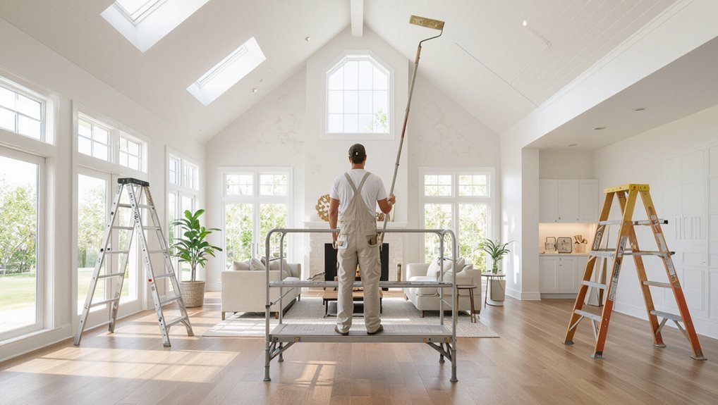 safe ceiling painting strategy