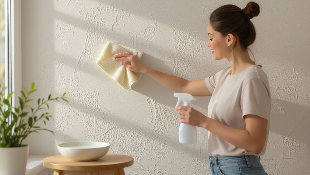 safe cleaning for textured walls