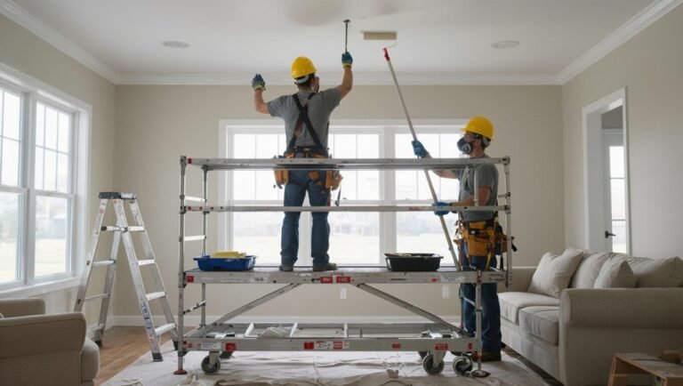 safe high ceiling painting