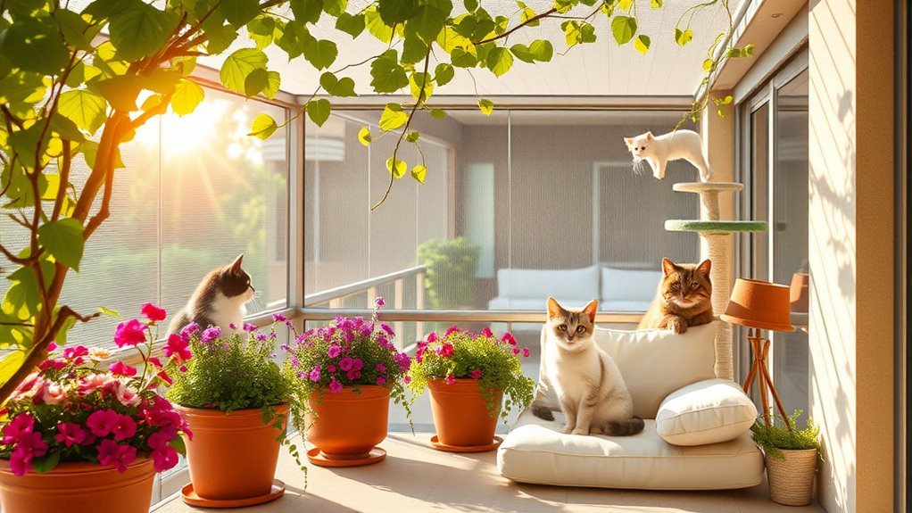 safe outdoor cat spaces