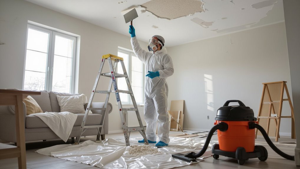 safe popcorn ceiling removal