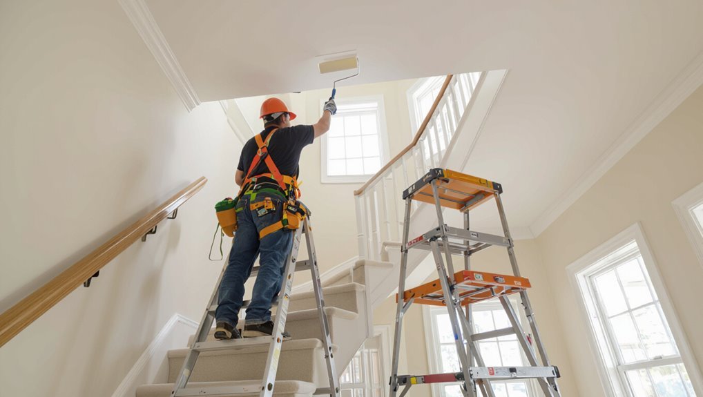 safe professional stairwell painting
