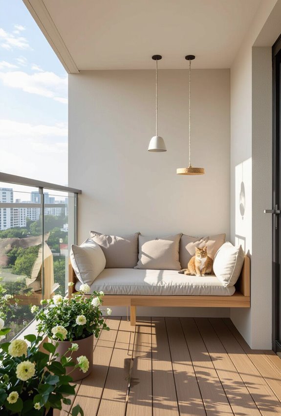 safe spacious solid railed balcony