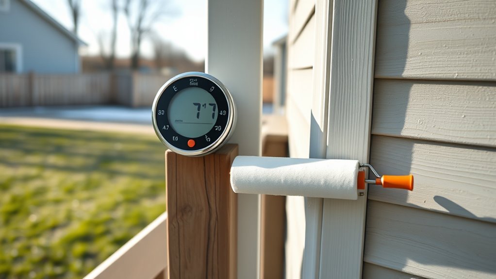 safe temperature for painting