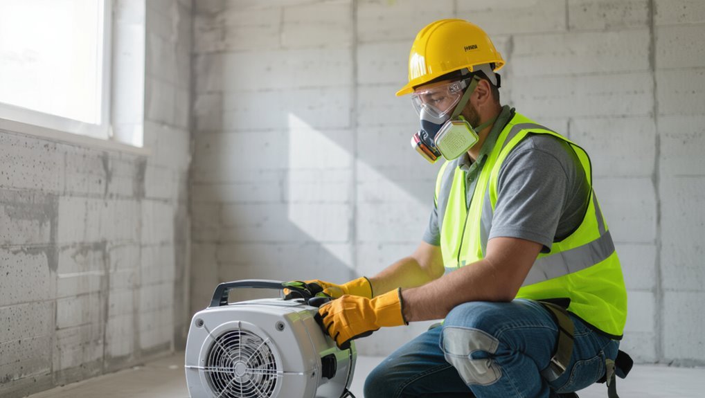 safety gear and ventilation