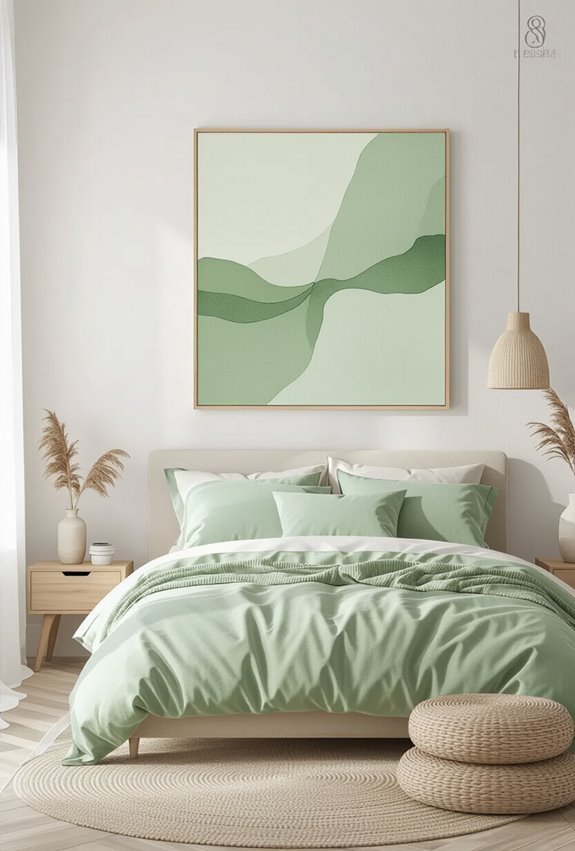 sage and cream botanical art