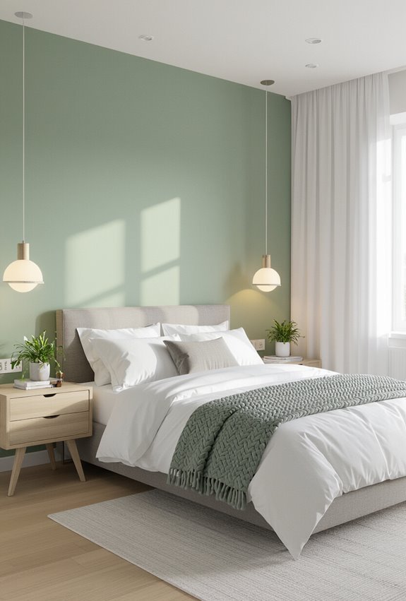 sage and grey textured focal